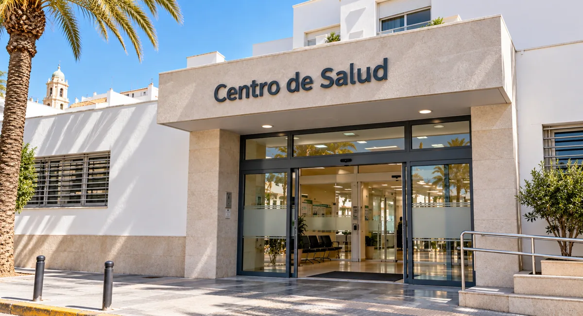 Imagen ilustrativa de la entrada de un centro de salud